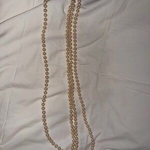 Classic Faux Pearl Bead Necklace - Cream Finish